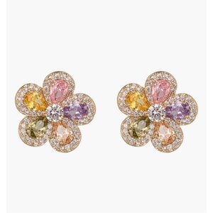 Eye candy Lizzie CZ Flower Stud Earrings